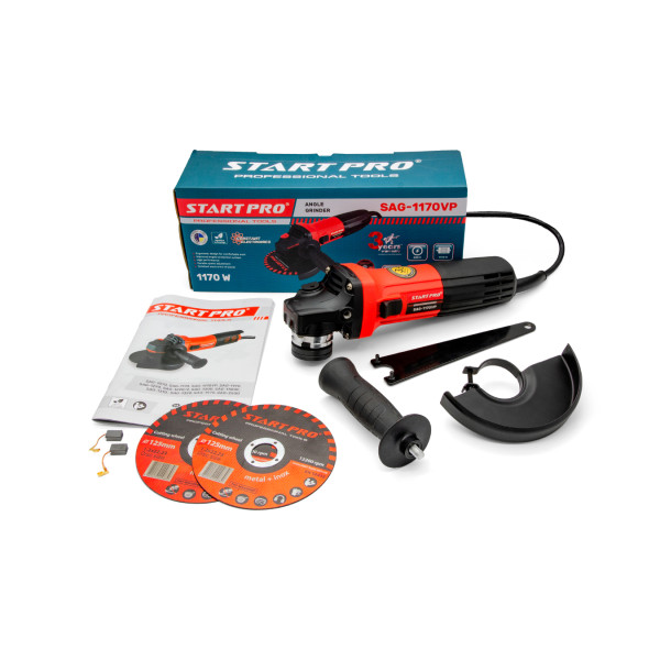 Шлифмашинка угловая Start Pro SAG-1170 VP