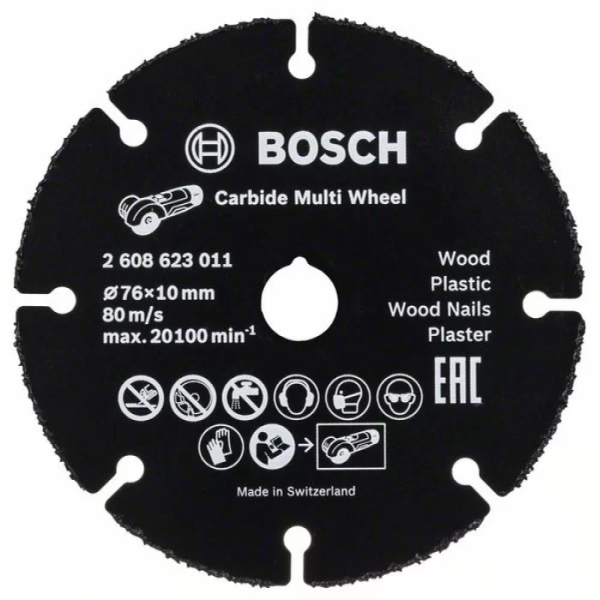 Круг відрізний Bosch Carbide Multi Wheel (76х1х10 мм) (2608623011)