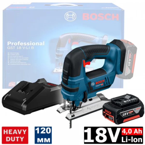 Акумуляторний лобзик Bosch GST 18V-LI  (18 В, 4 А*год, 2700 ход/хв) (0615990M43)