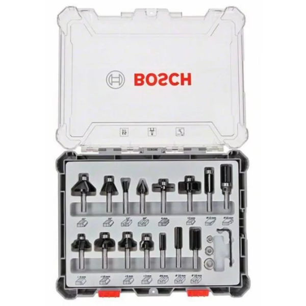 Набір комбінованих фрез Bosch (8 мм, 15 шт.) (2607017472)