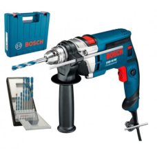 Дриль ударний Bosch GSB 16 RE (750 Вт, 13 мм) + набір сверл Robust Line CYL-9 MultiConstruction (7 шт.) (0615990L2N)
