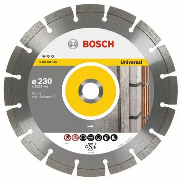 Bosch Круг алмазний відрізний PF Universal 230х22 сегментний