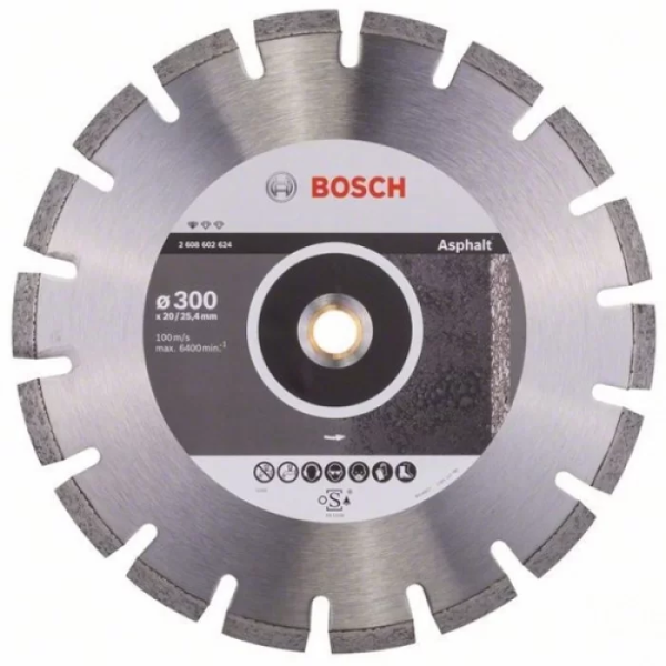 Bosch Круг алмазний відрізний PF Asphalt 300х20/25,4 асфальт