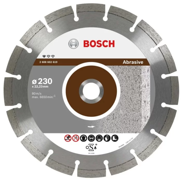Bosch Круг алмазний відрізний PF Ceramic 230х22 абразивний бетон