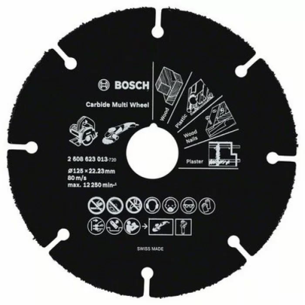 Круг відрізний Bosch Carbide Multi Wheel (125x1x22.23 мм) (2608623013)