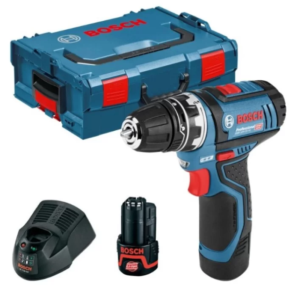 Акумуляторний дриль-шурупокрут Bosch GSR 12V-15 FC (12 В, 2х2 А*год, 30 Н*м) (06019F6001)